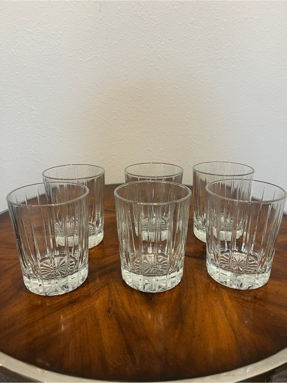 Mikasa Clear Cut-Glass Double Old Fashioned Tumblers - Set of 6